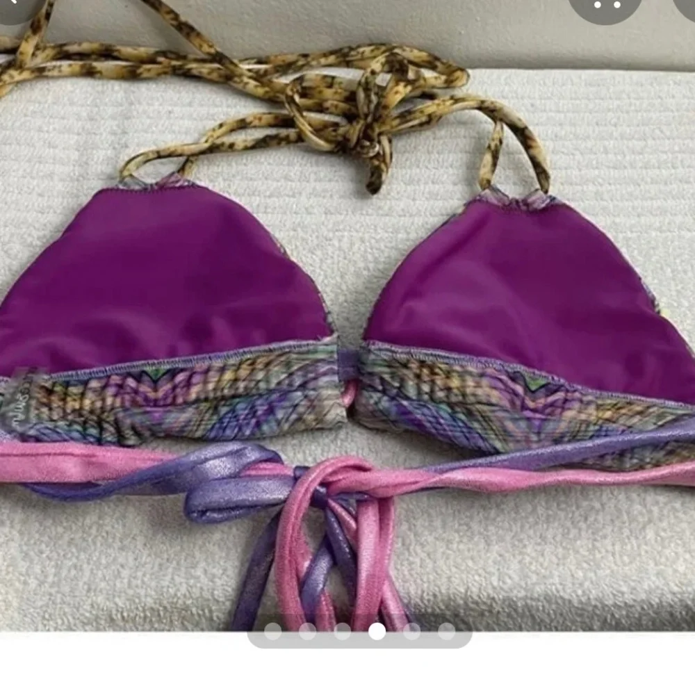 Montce Swim Purple Bikini Top Sz L - Picture 3 of 5